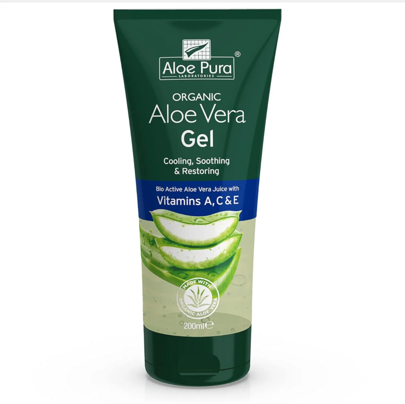 Aloe Pura Organic Aloe Vera Gel with Vitamin's A, C and E 200ml