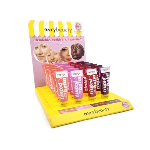 Avry Beauty Lip & Cheek Tinted Balm Display Stand including 20 Pieces