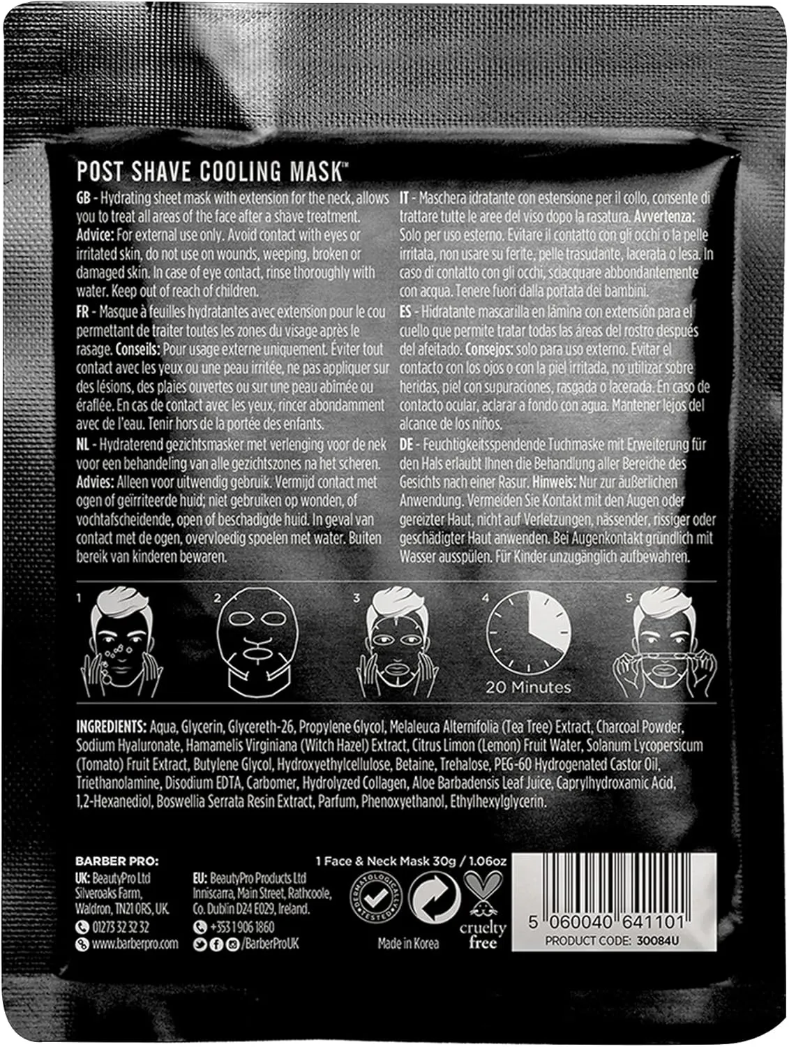 Barber Pro Post Shave Cooling Mask 30g