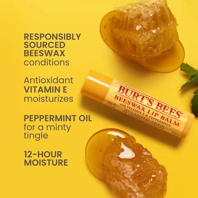 Burt's Bees Freshly Picked Lip Balms 4 (0.15 oz.) Tubes in Blister Box 4 Pieces Lip Balm