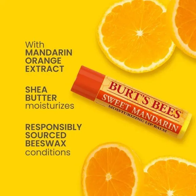 Burt's Bees Freshly Picked Lip Balms 4 (0.15 oz.) Tubes in Blister Box 4 Pieces Lip Balm