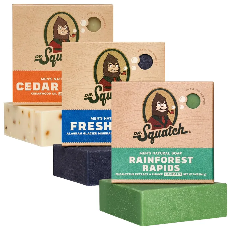 Dr. Squatch Men's Natural Bar Soap from Moisturizing Soap Made from Natural Oils