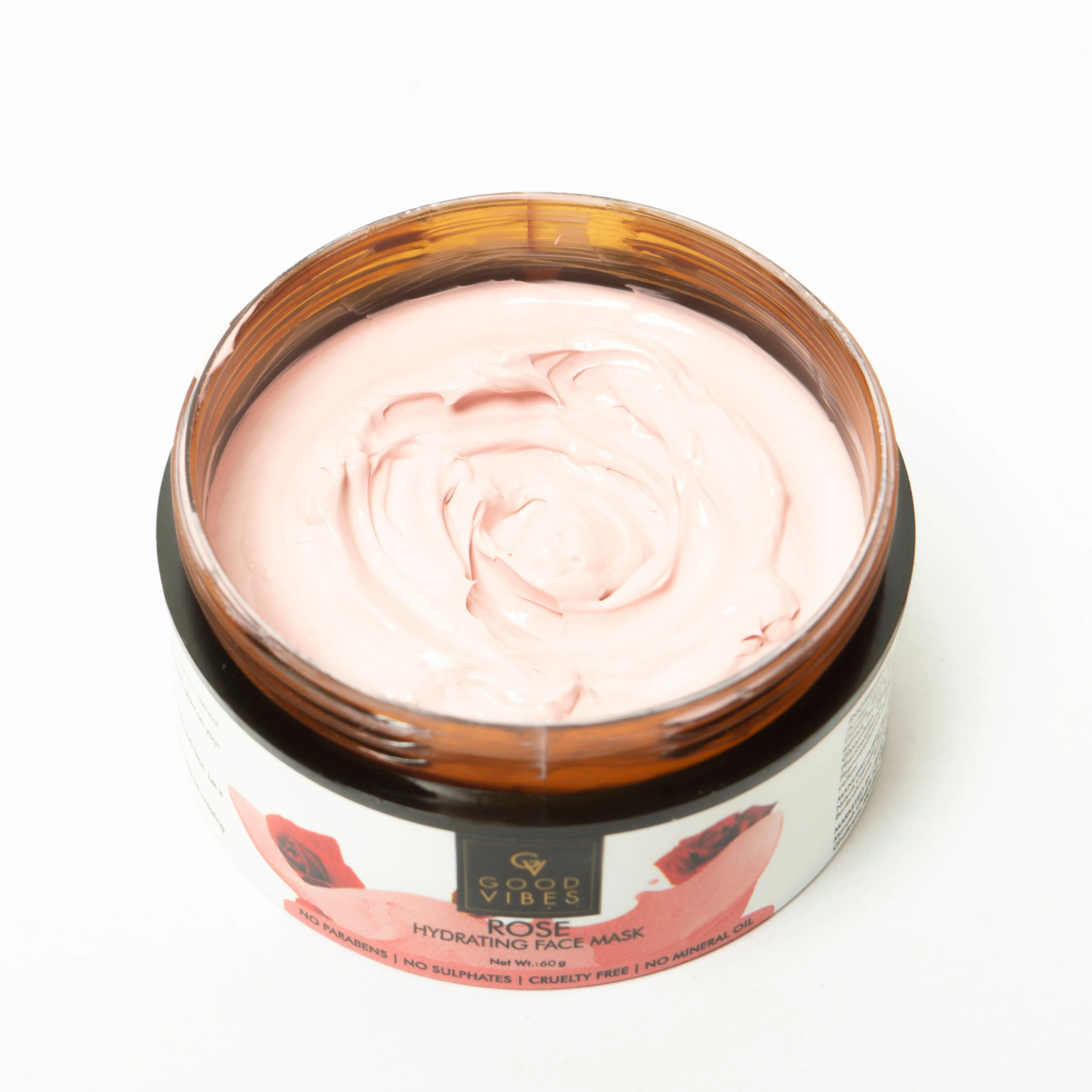 Good Vibes Rose Hydrating Face Mask | Moisturizing, Softening | No Parabens, No Sulphates, No Mineral Oil, No Animal Testing (60 gm)