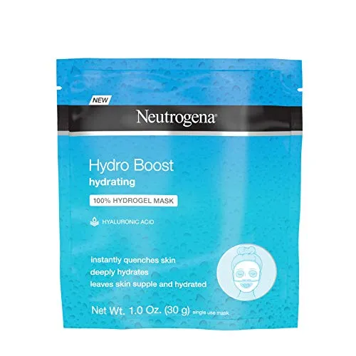 :Neutrogena Hydro Boost Moisturizing & Hydrating 100% Hydrogel Sheet Face Mask for Dry Skin with Hyaluronic Acid, Gentle & Non-Comedogenic, 12 Count,SG_B076H45H68_US