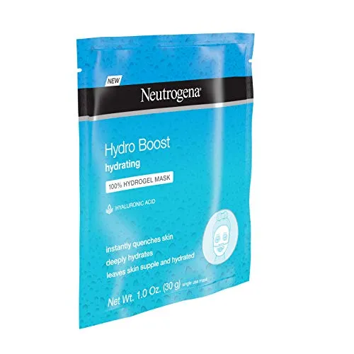 :Neutrogena Hydro Boost Moisturizing & Hydrating 100% Hydrogel Sheet Face Mask for Dry Skin with Hyaluronic Acid, Gentle & Non-Comedogenic, 12 Count,SG_B076H45H68_US