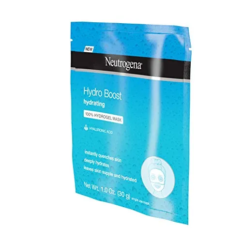 :Neutrogena Hydro Boost Moisturizing & Hydrating 100% Hydrogel Sheet Face Mask for Dry Skin with Hyaluronic Acid, Gentle & Non-Comedogenic, 12 Count,SG_B076H45H68_US