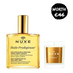 NUXE Huile Prodigieuse Multi Usage Dry Oil   Free Prodigieux Candle